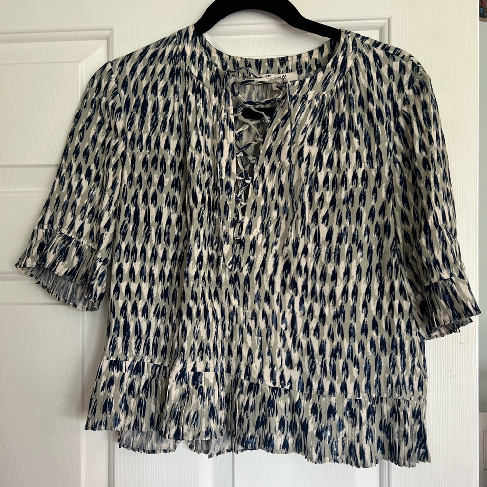 Madewell Blouse. Funky pattern